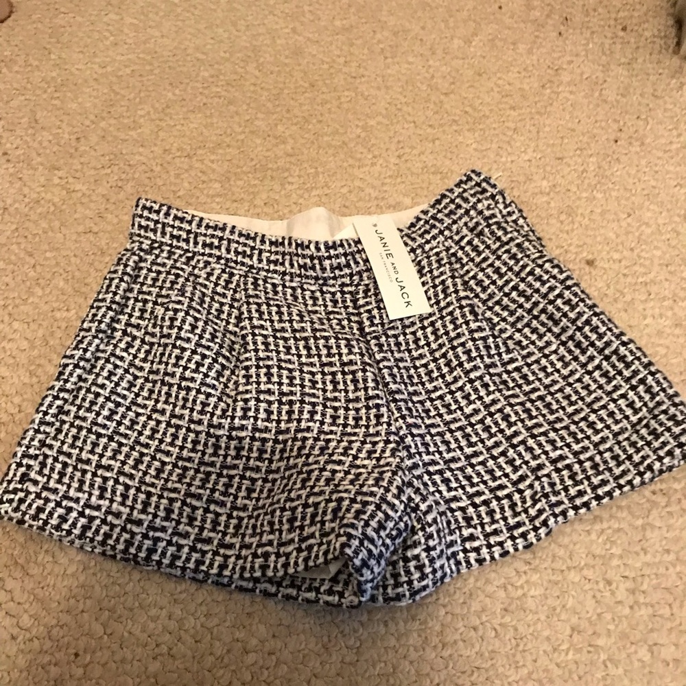 Janie and Jack shorts size 7, nwt navy/white $49.50